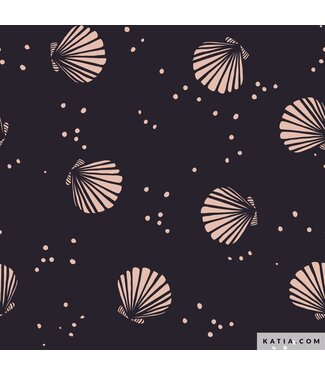 Katia Fabrics Coral Shells - french terry