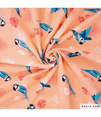Katia Fabrics Jersey - Surf Parrots