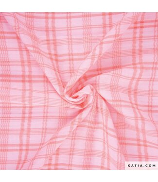 Katia Fabrics Neon Plaid Fuchsia Fluor