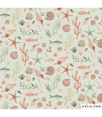 Katia Fabrics Poplin - coral reef