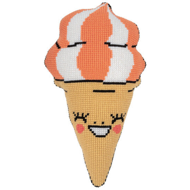 Kruissteekvormkussen - soft ice