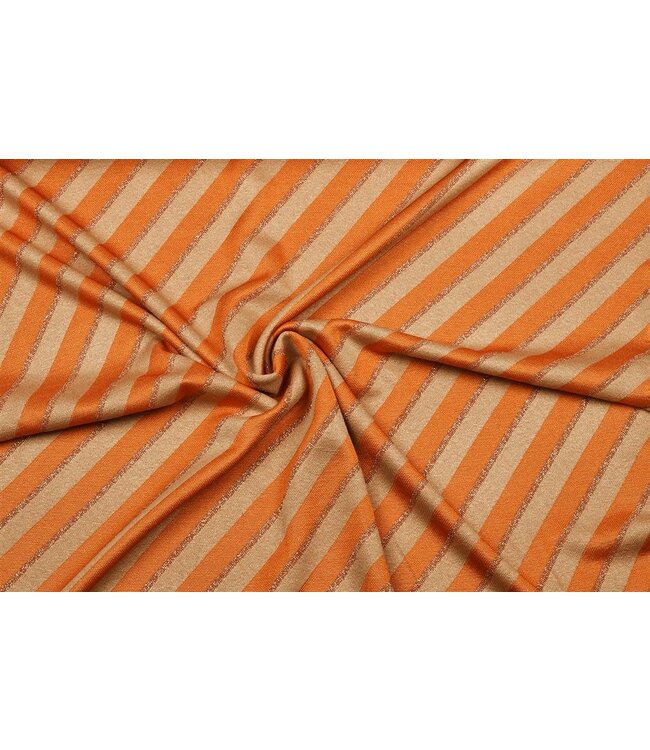 A la ville Stretchjacquard stripes - orange