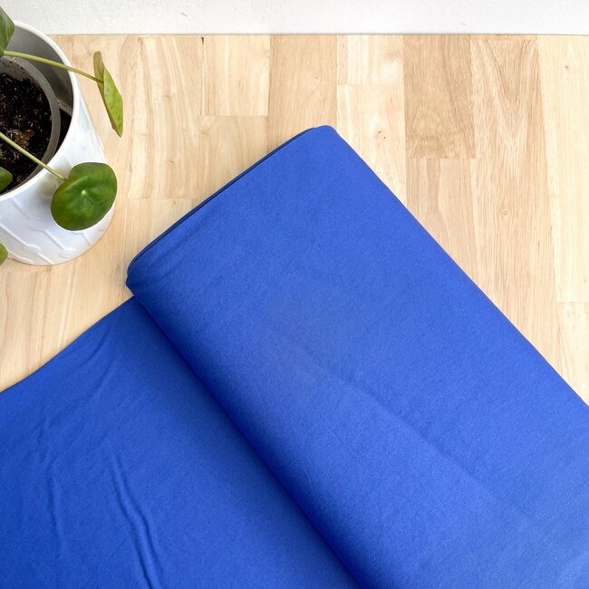 Stretch katoen stevig - kobalt