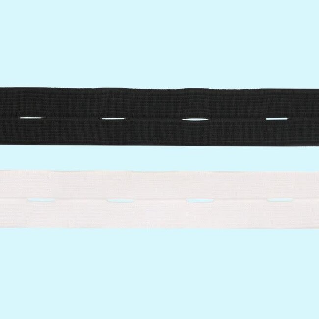 Knoopsgaten elastiek 20 mm - 1m -