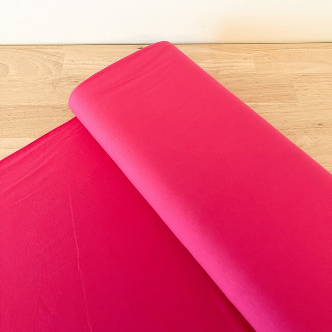 Katoentricot - fuchsia