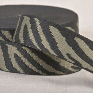 Tassenband 38mm breed - Zebra