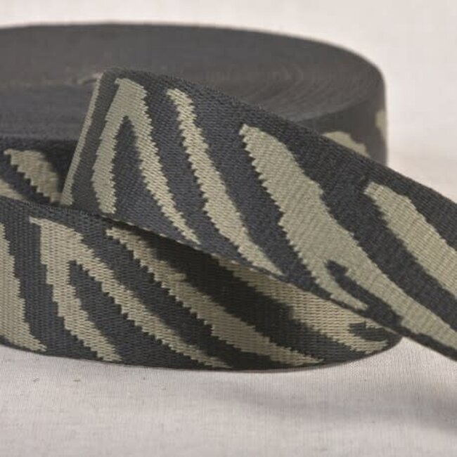 Tassenband 38mm breed - Zebra