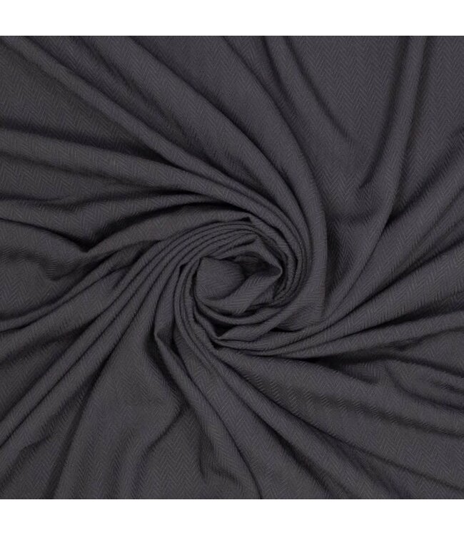 Black herringbone - ecovero viscose