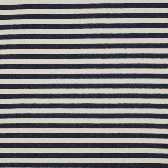 Jersey stripes - blue melange