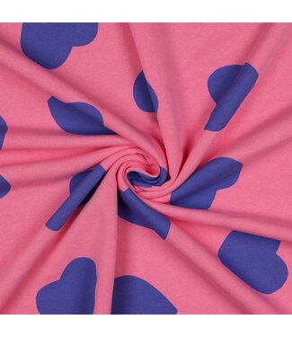 Jogging hearts - blue pink