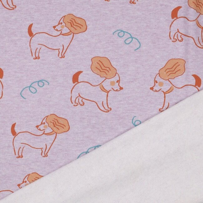 sweat melange dogs - purple
