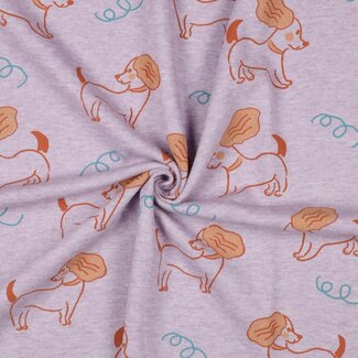 Poppy sweat melange dogs - purple