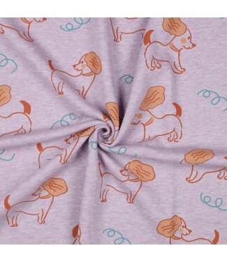 Poppy sweat melange dogs - purple