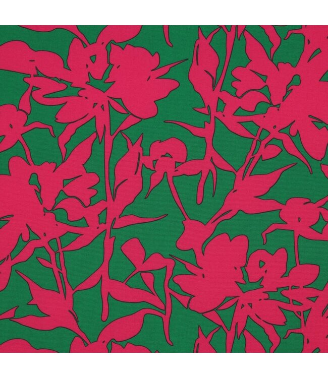 Magnolia stretch graphic - fuchsia