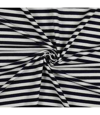 French terry stripe - navy