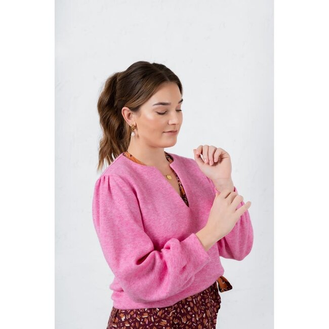 Knitted melange - pink