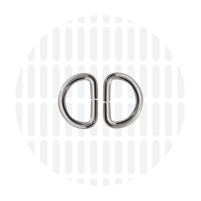 D-ring zilver