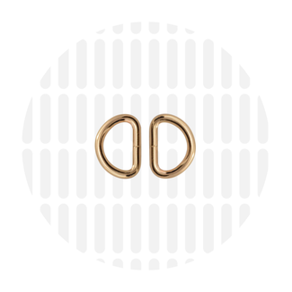 Zipper Zoo D-ring goud