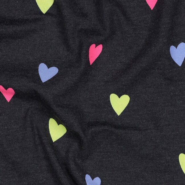 Neon hearts - jersey melange