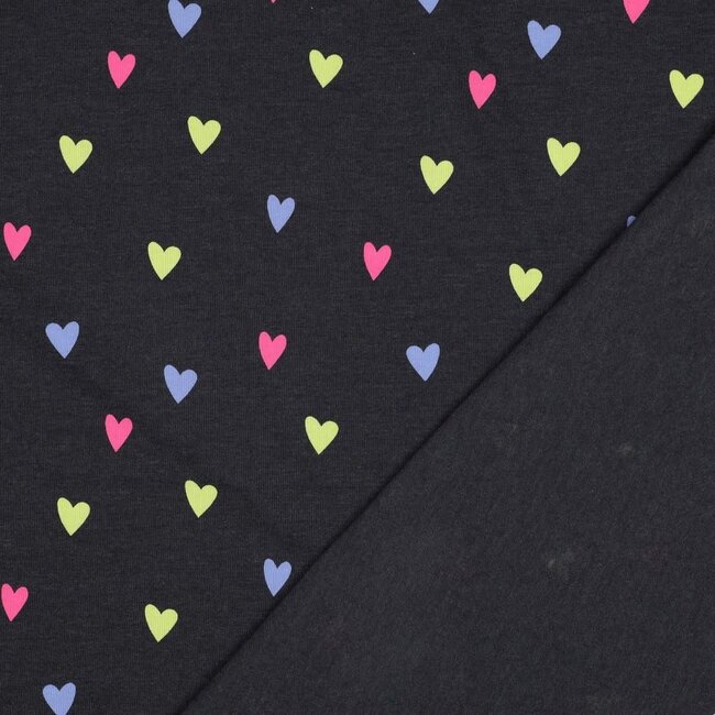 Neon hearts - jersey melange