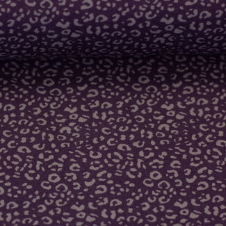 Tiny leopard tricot - mauve