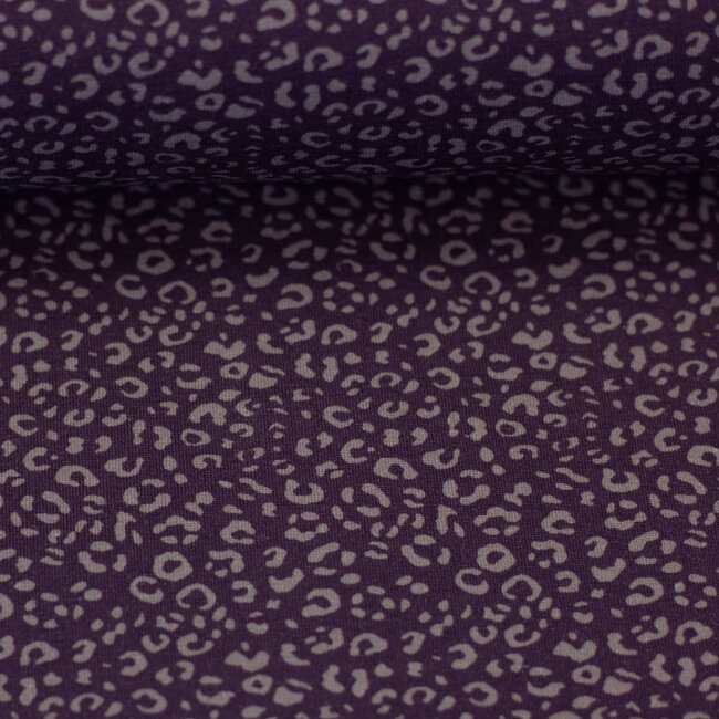 Tiny leopard tricot - mauve