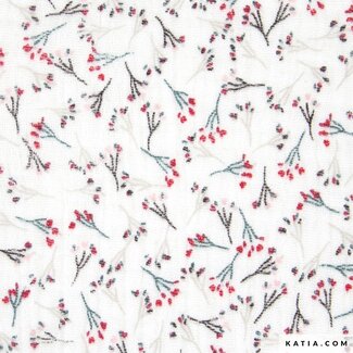 Katia Fabrics Padded mousseline - linen flowers