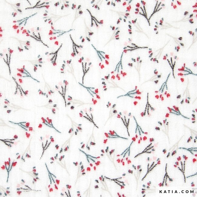 Padded mousseline - linen flowers