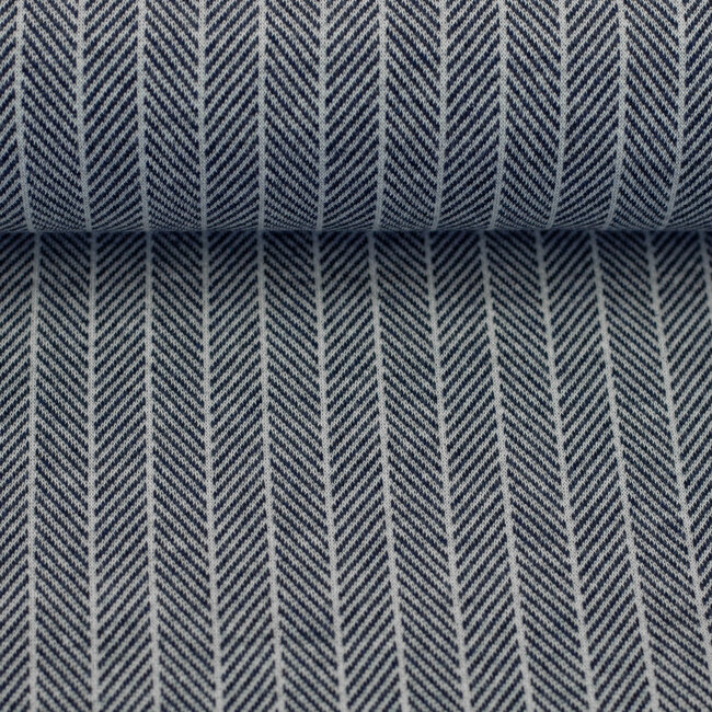 Madita visgraat blauw - tricot