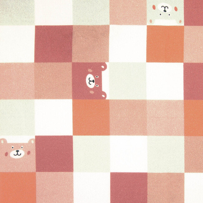 Country bear patch - viyella cotton