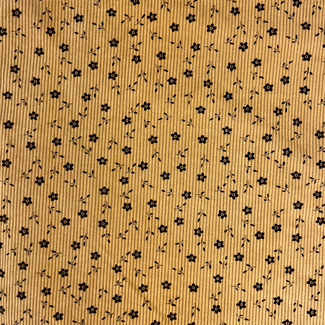 Rib cord - mini flowers camel