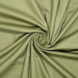 Stretchkatoen peach finish - kaki