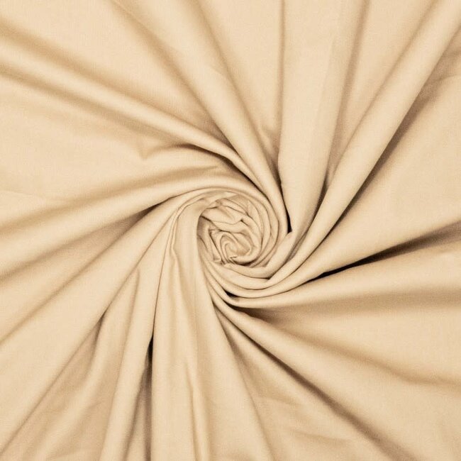 Stretchkatoen peach finish - croissant