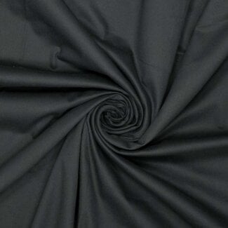 Stretchkatoen peach finish - zwart