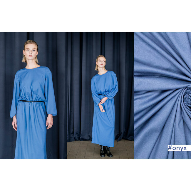 Onyx - blauw soft twill