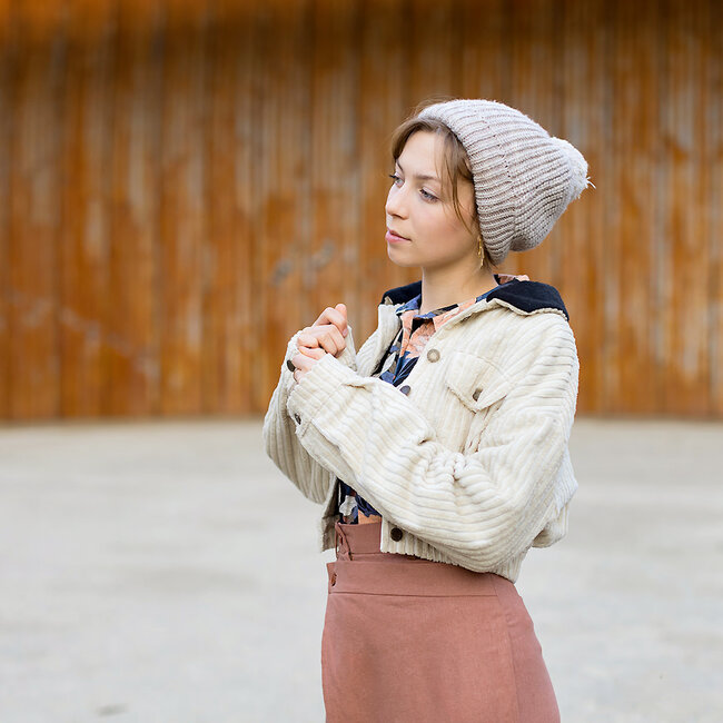 SYAS29 Corduroy brede rib - zandschelp