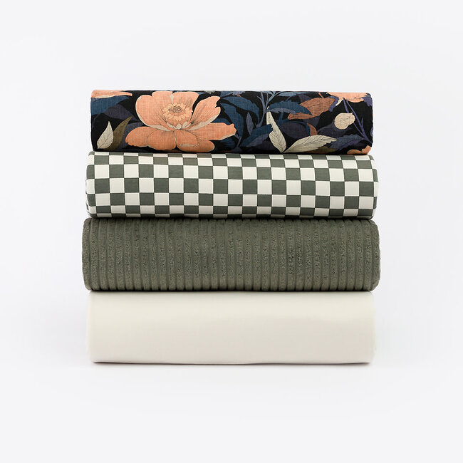 SYAS29 Corduroy brede rib - rokerig olijfgroen