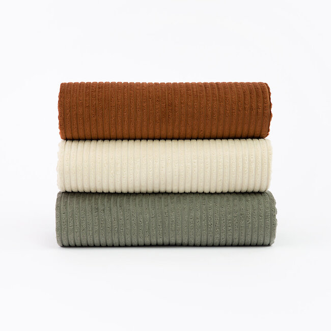 SYAS29 Corduroy brede rib - rokerig olijfgroen