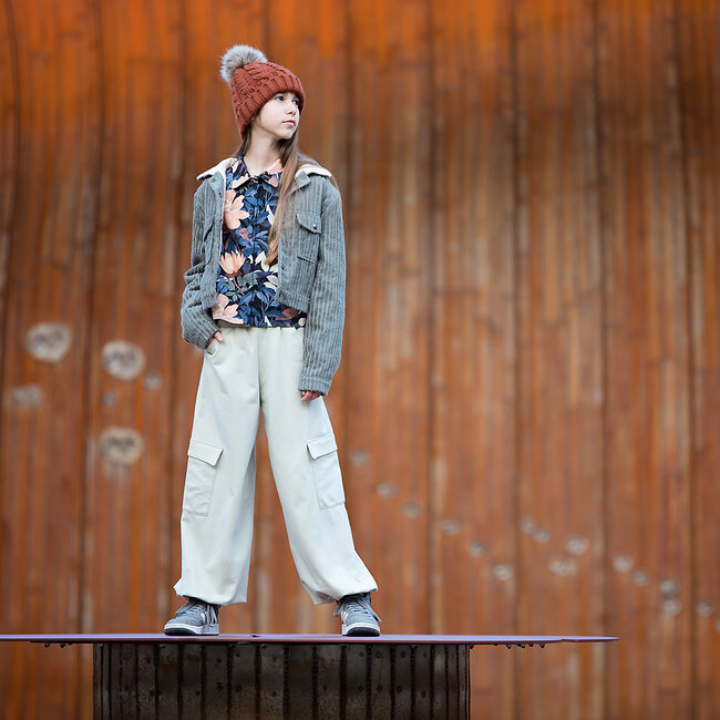 SYAS29 Corduroy brede rib - rokerig olijfgroen