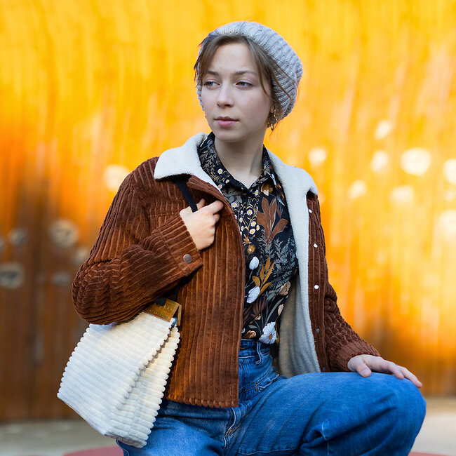 SYAS29 Corduroy brede rib - rustiekbruin