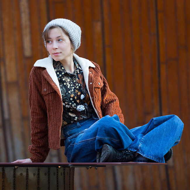 SYAS29 Corduroy brede rib - rustiekbruin