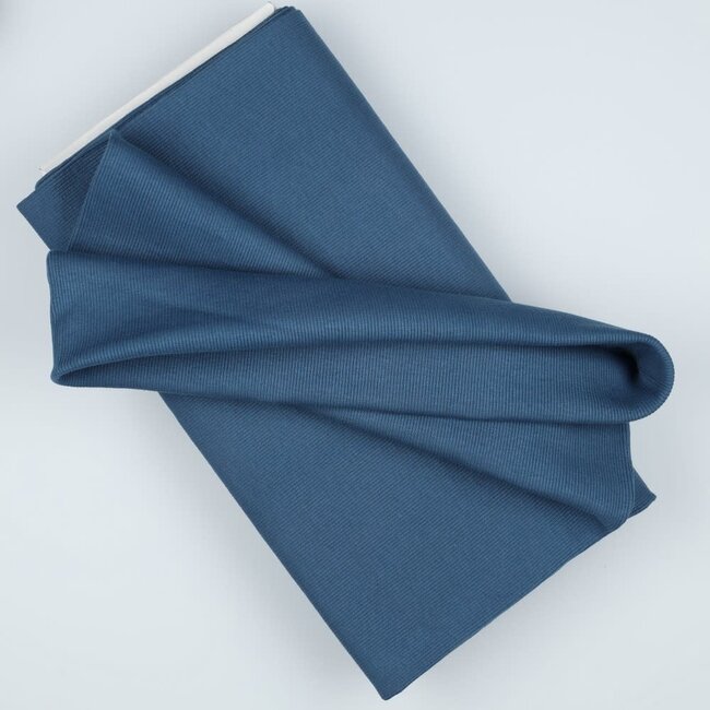 Boordstof rib - blue