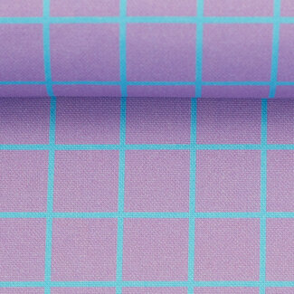 Happy checks paars - canvas