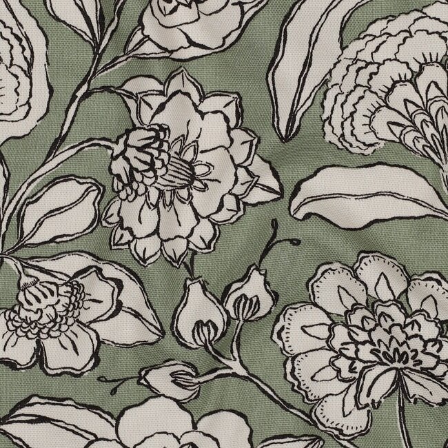 Canvas flowers - sage