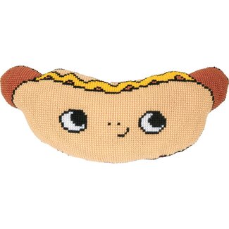 Eva Mouton Kruissteekvormkussen - hotdog