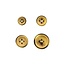 Houten knoop 4 gaats - 12mm