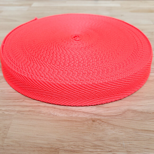 Fluor ribbon 30mm - coral