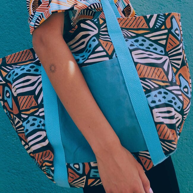 Fluor ribbon 30mm - turquoise