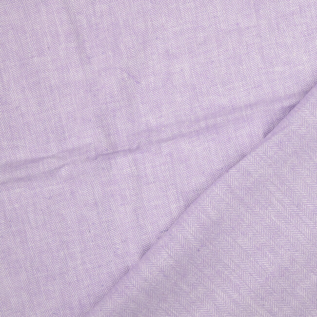 Linnen visgraat - lila