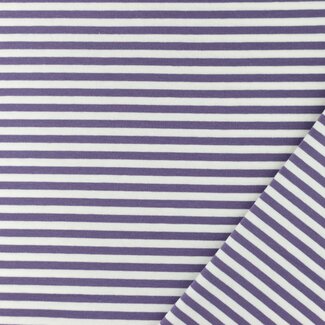 Jersey jacquard strepen - lavendel